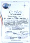 Certificare Internationala - NATO: 2008, AQAP 2110:  - C 2120  Fabricarea preparatelor farmaceutice - O 8422  Activitati de aparare nationala - HOFIGAL