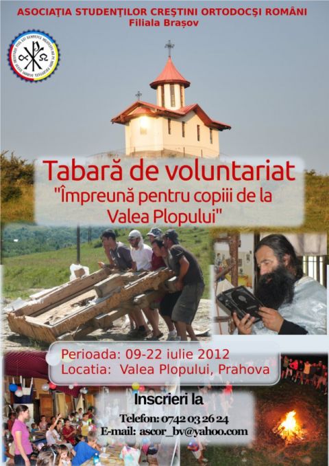 Tabara de Voluntariat "Impreuna pentru Valea Plopului" 9-22 iulie 2012